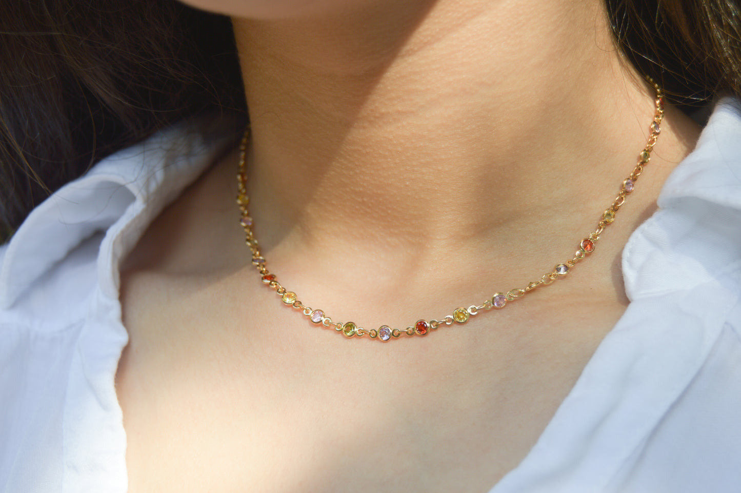 Multicolor CZ Necklace