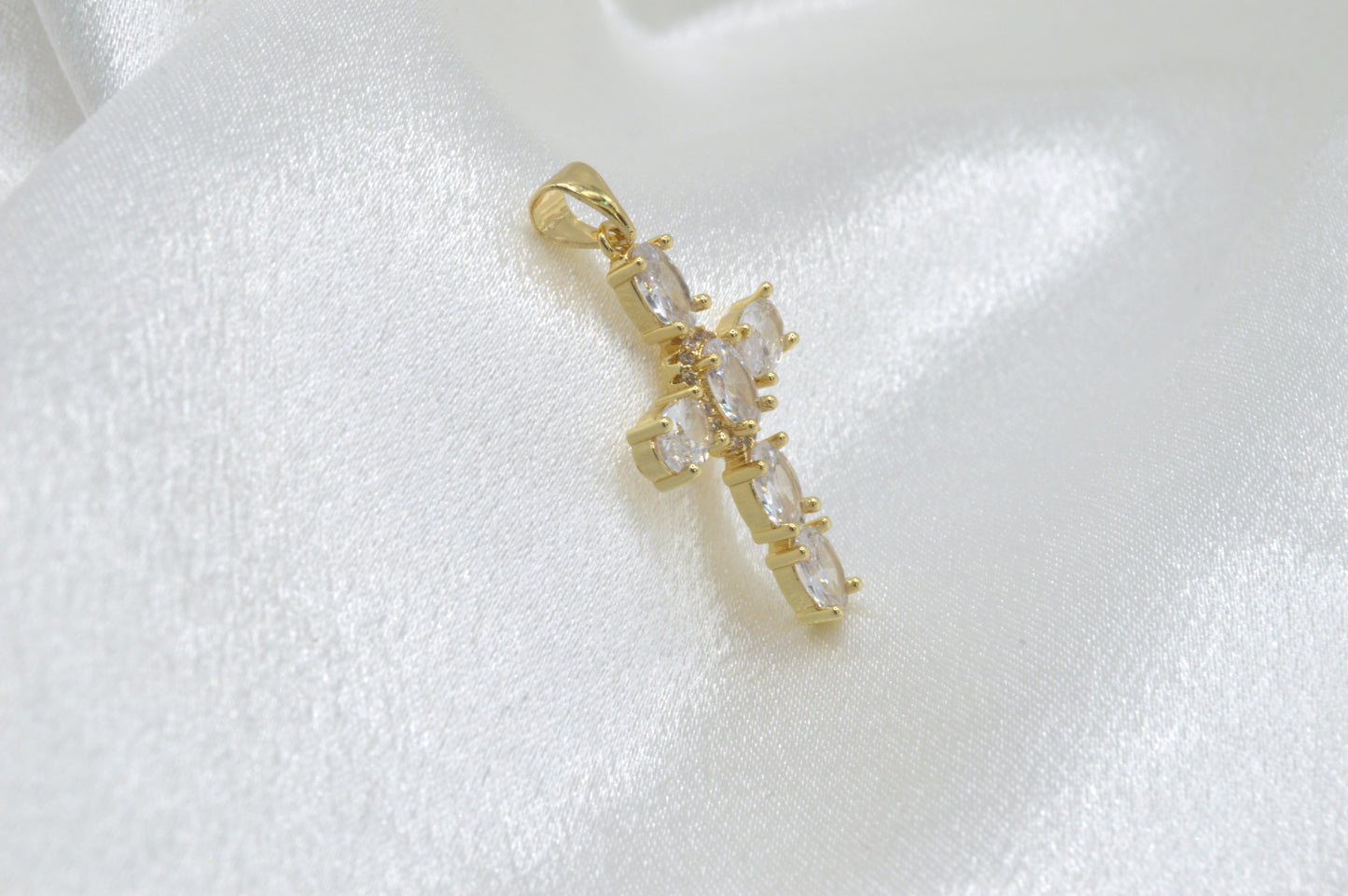 Oval CZ Cross