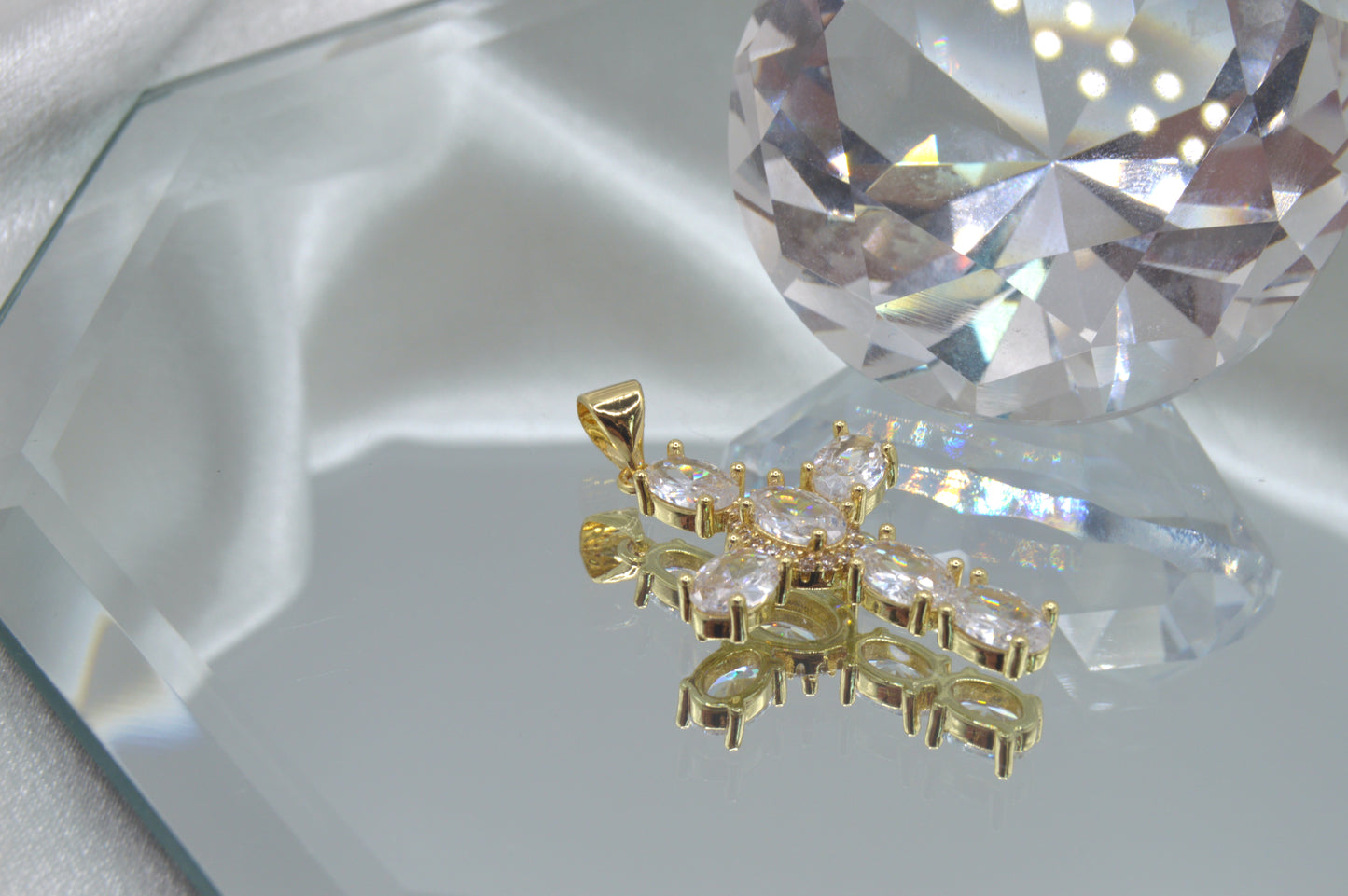Oval CZ Cross