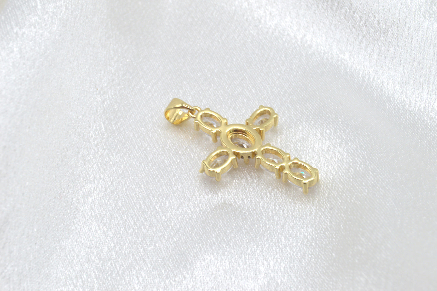 Oval CZ Cross