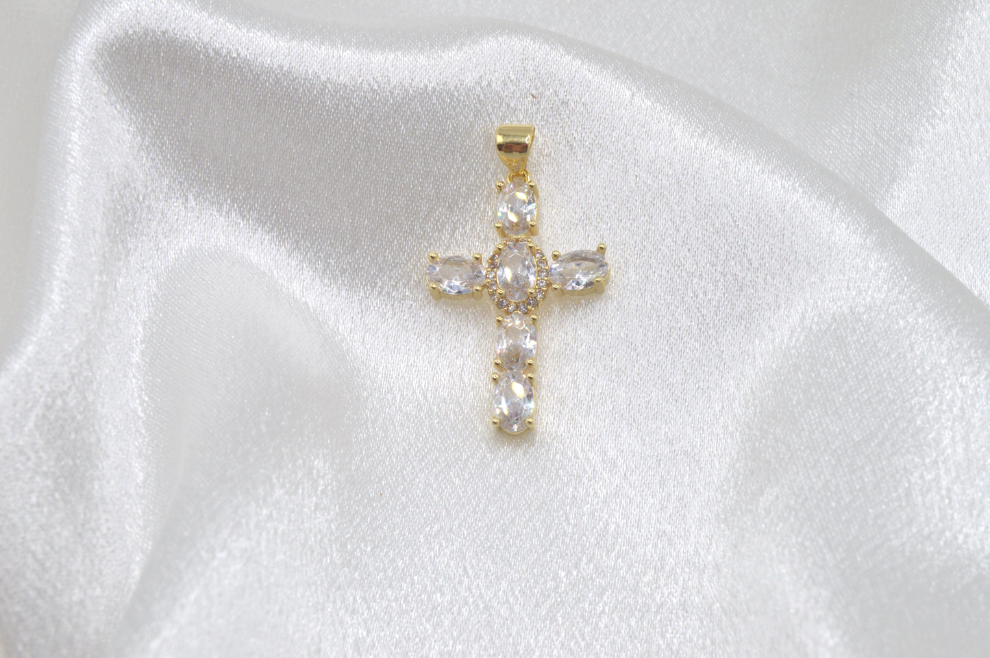 Oval CZ Cross