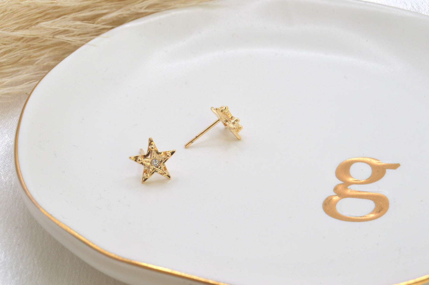 Star Cz Stud Earrings