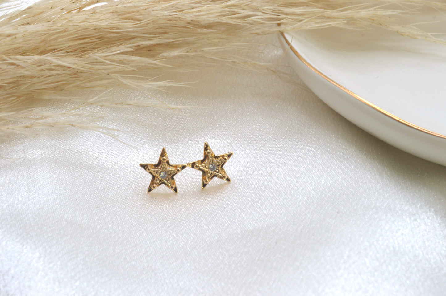 Star Cz Stud Earrings