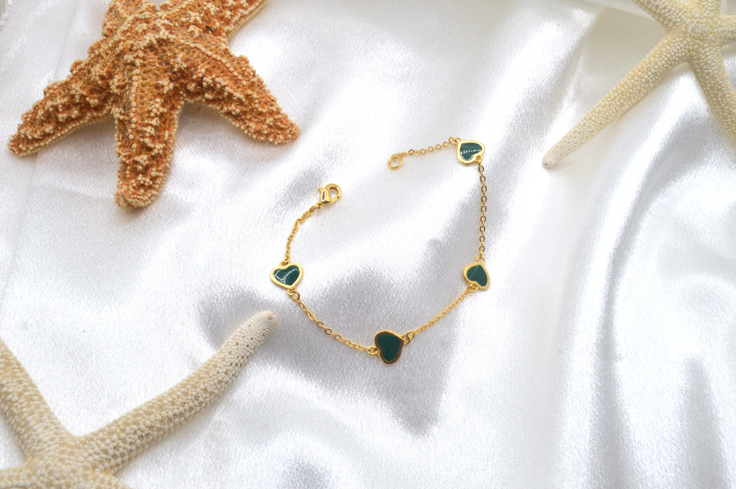 Enamel Hearts Bracelet