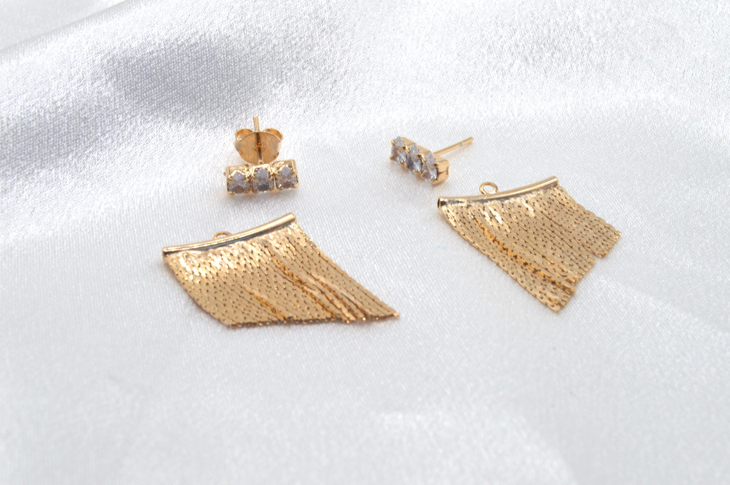 Waterfall Cz Stud Earrings
