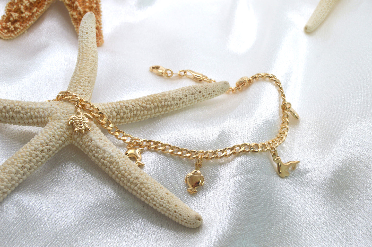 Sea Life Charm Anklet