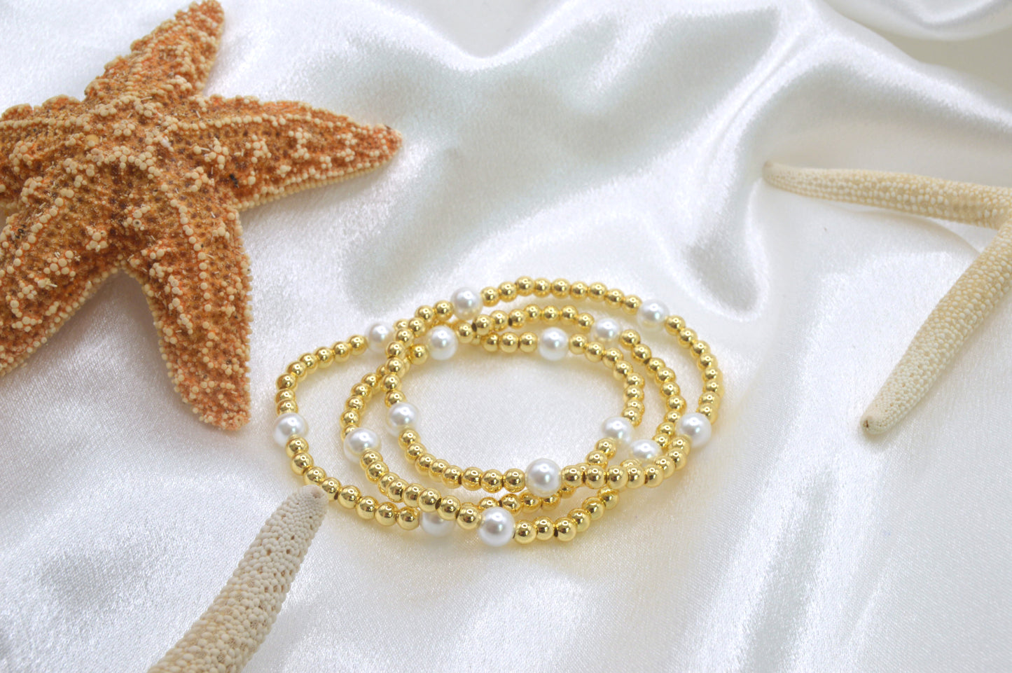 Pearl beaded balls Bracelets