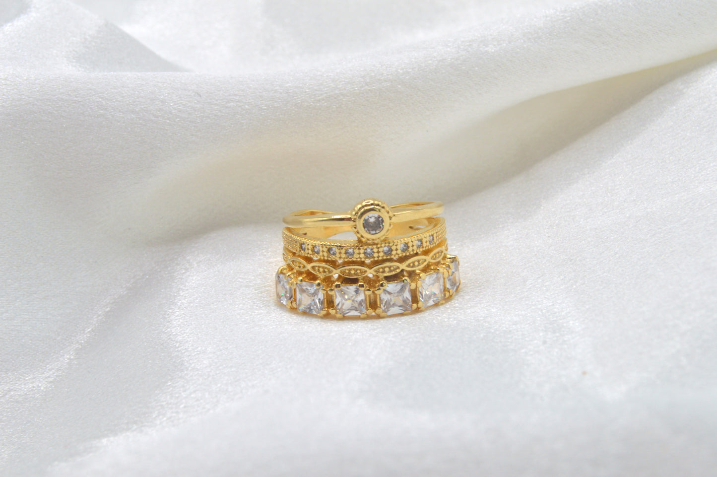 Multi Stack CZ Ring