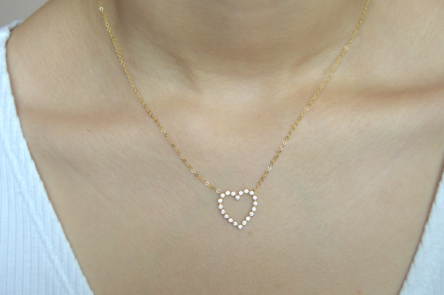 Heart CZ Necklace