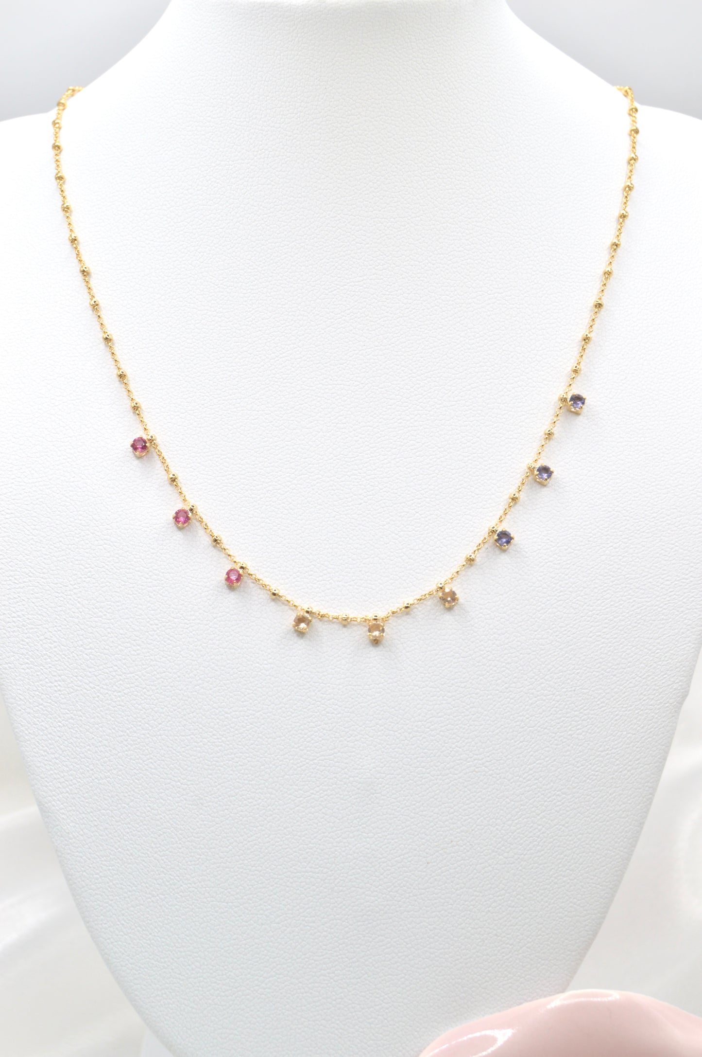 Dainty Multicolor CZ Necklace