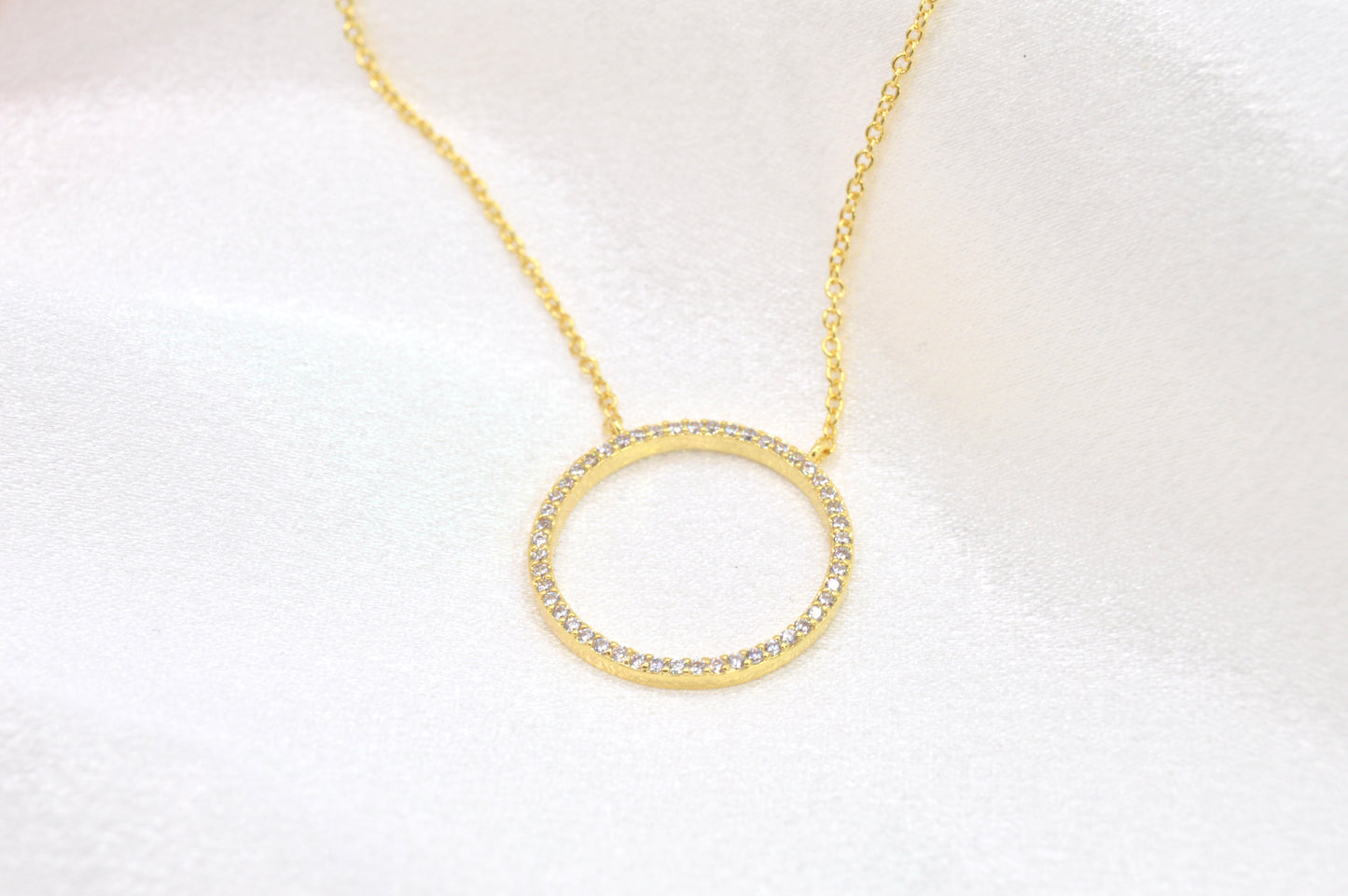 Pave Circle Necklace