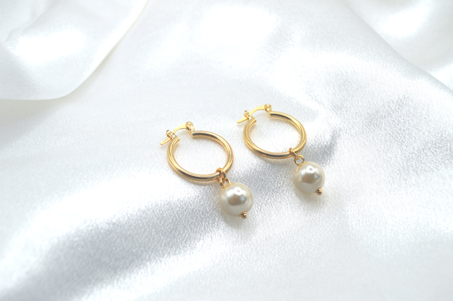 Pearl Hoop Earrings