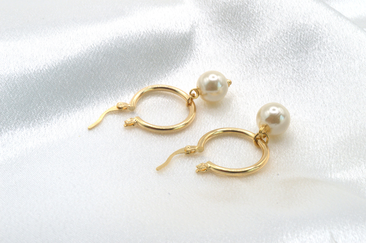 Pearl Hoop Earrings