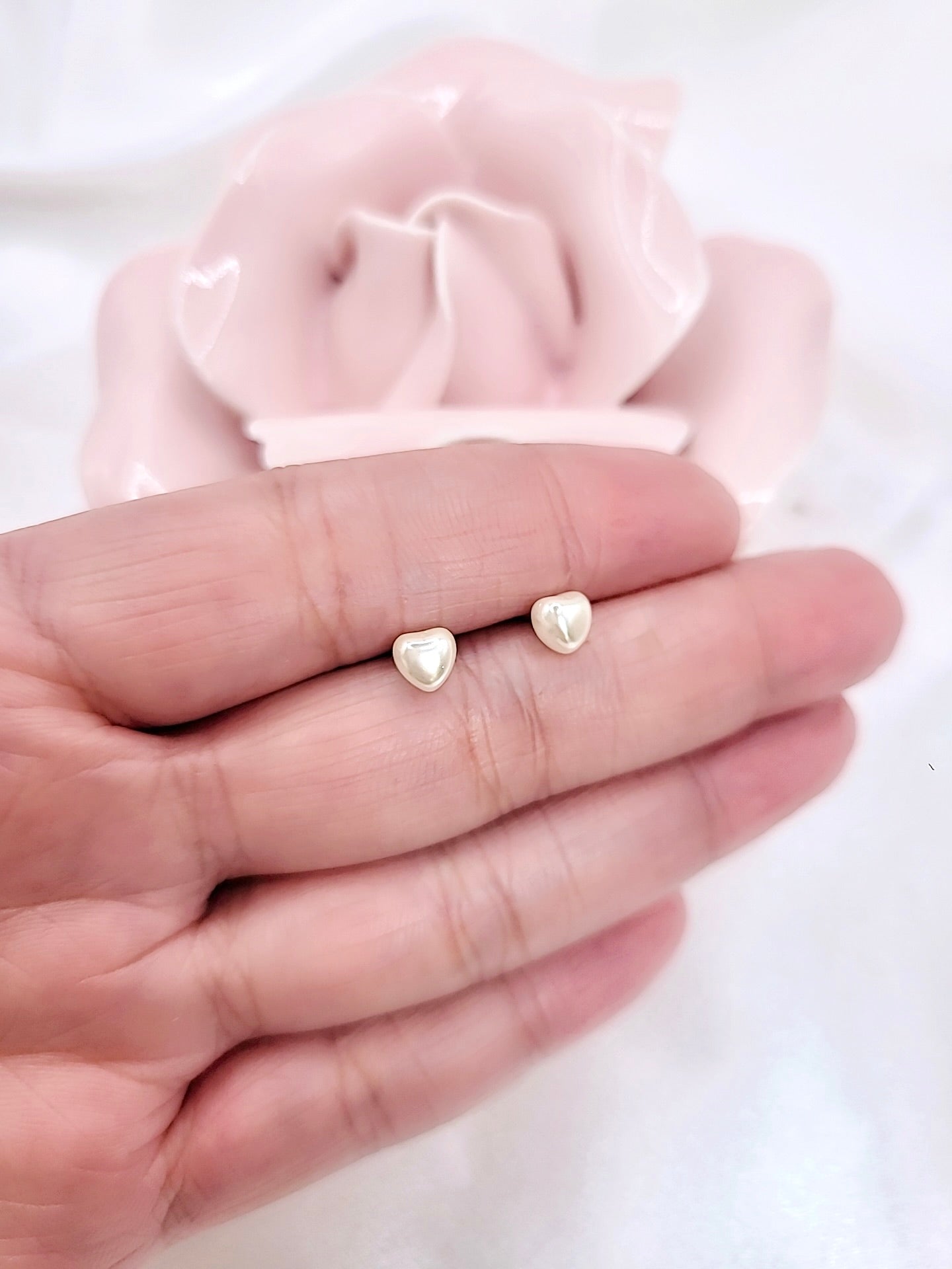 Heart Pearl Studs