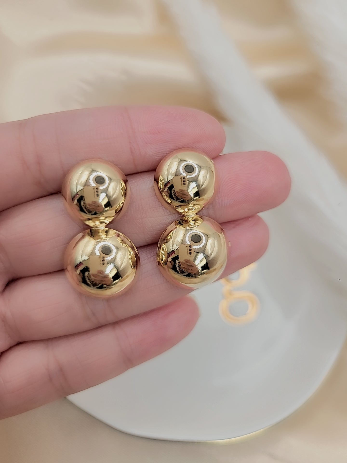 Chunky Double Circle Earrings