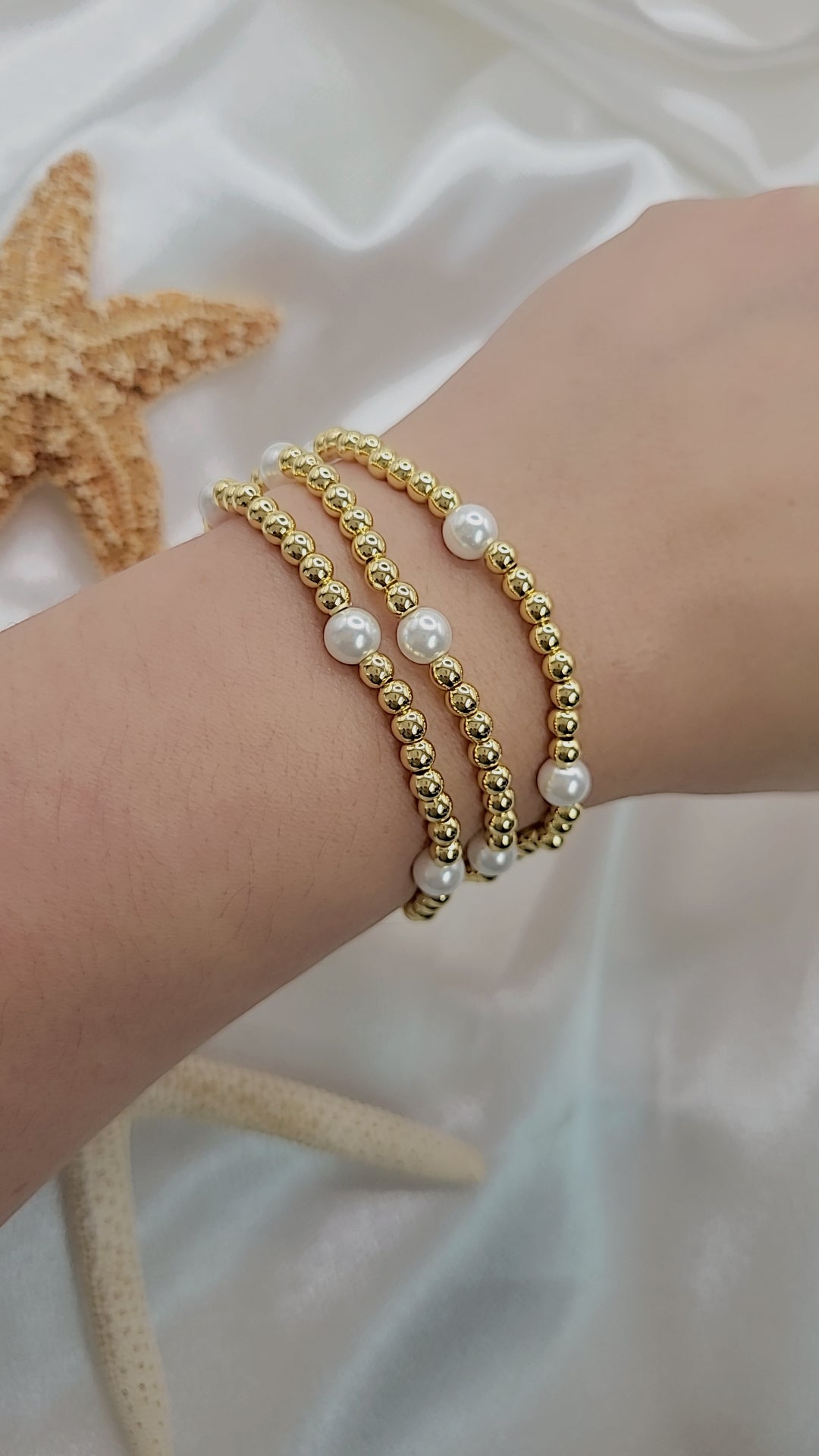 Pearl beaded balls Bracelets