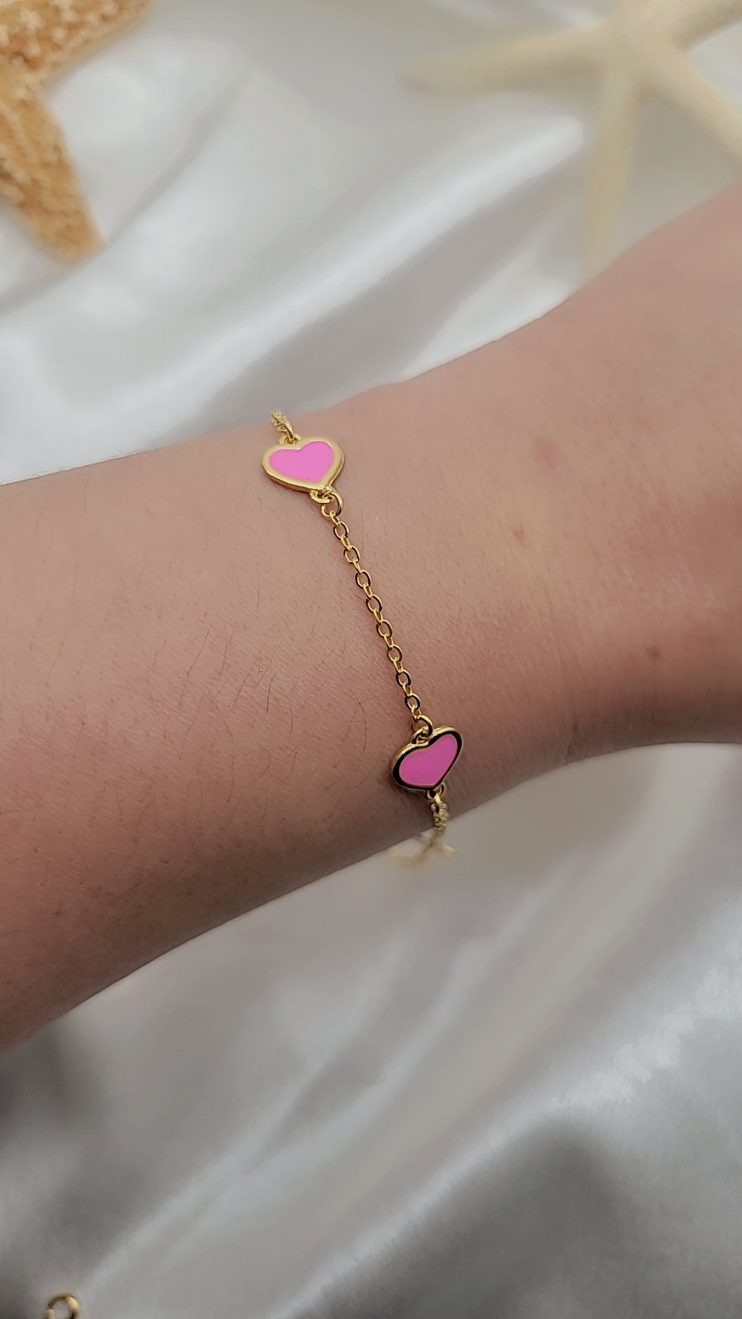 Enamel Hearts Bracelet