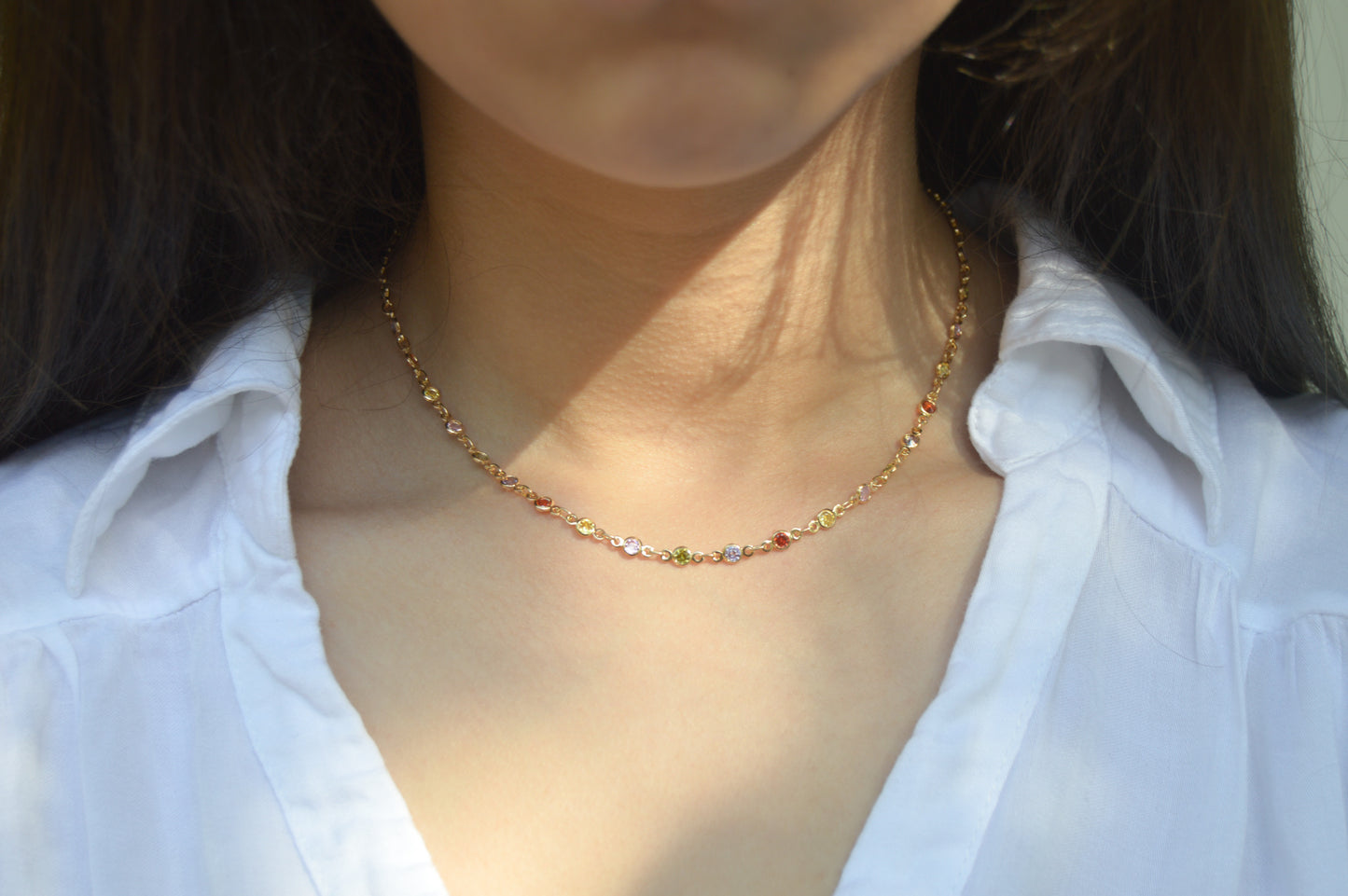 Multicolor CZ Necklace