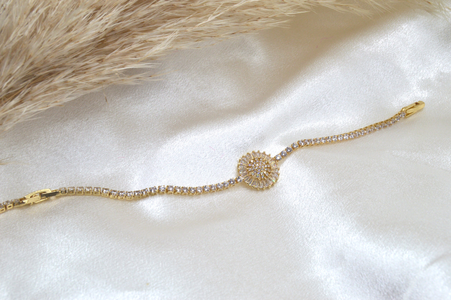 Sunflower CZ tennis Bracelet
