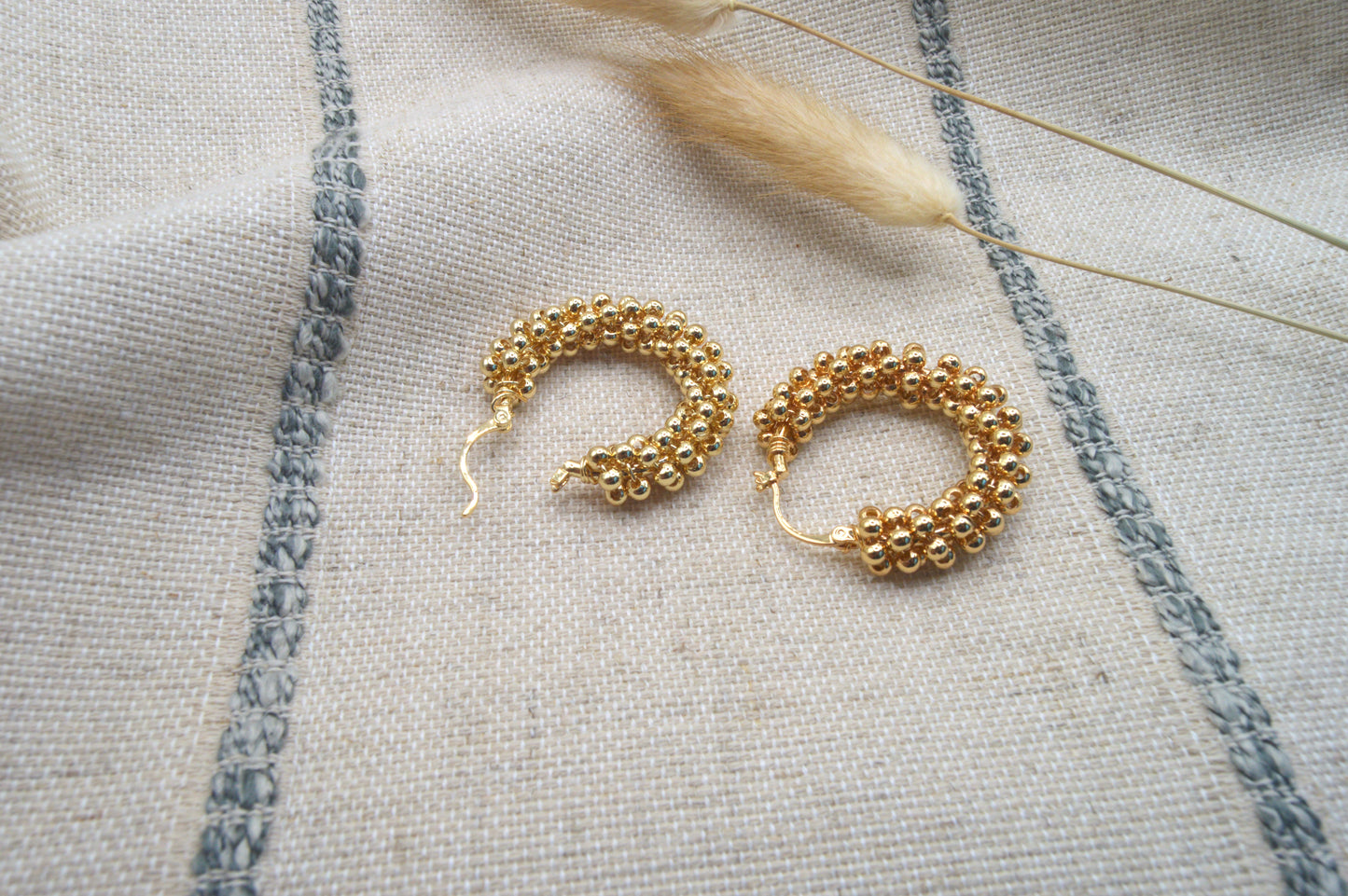 Chunky Multi Beaded Hoops