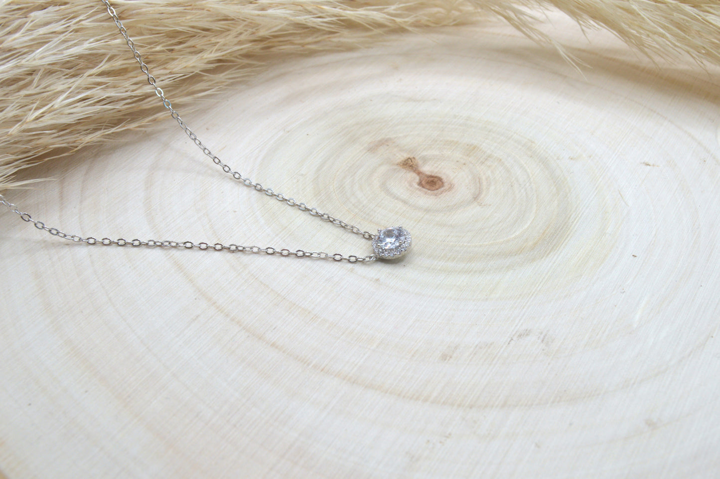 Mini Pave Round Necklace