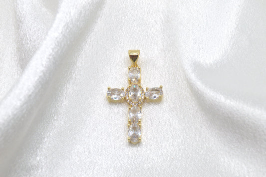 Oval CZ Cross