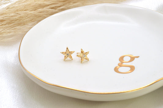 Star Cz Stud Earrings