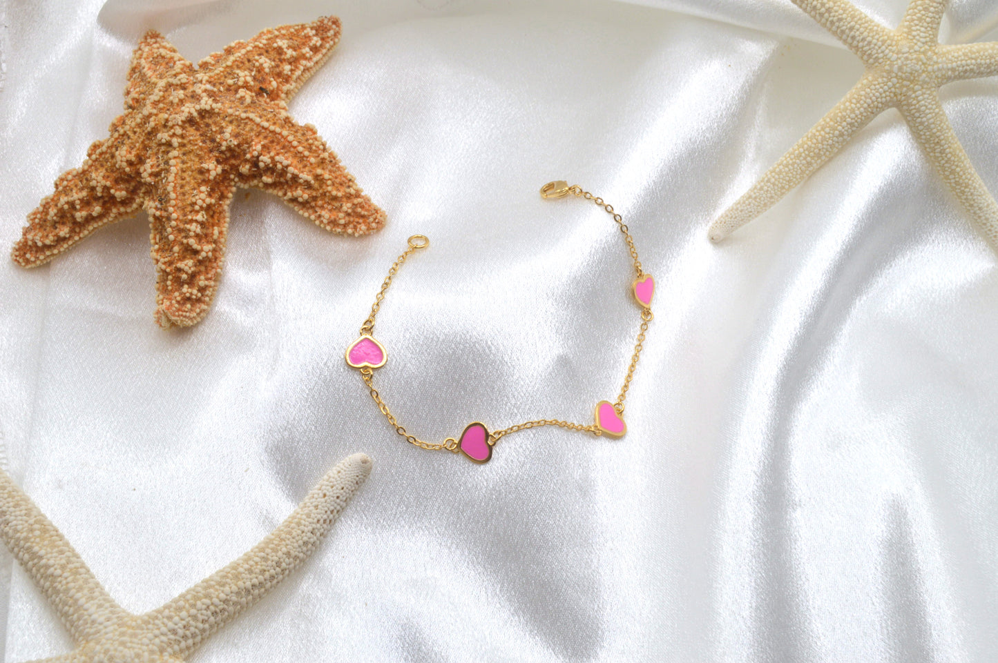 Enamel Hearts Bracelet