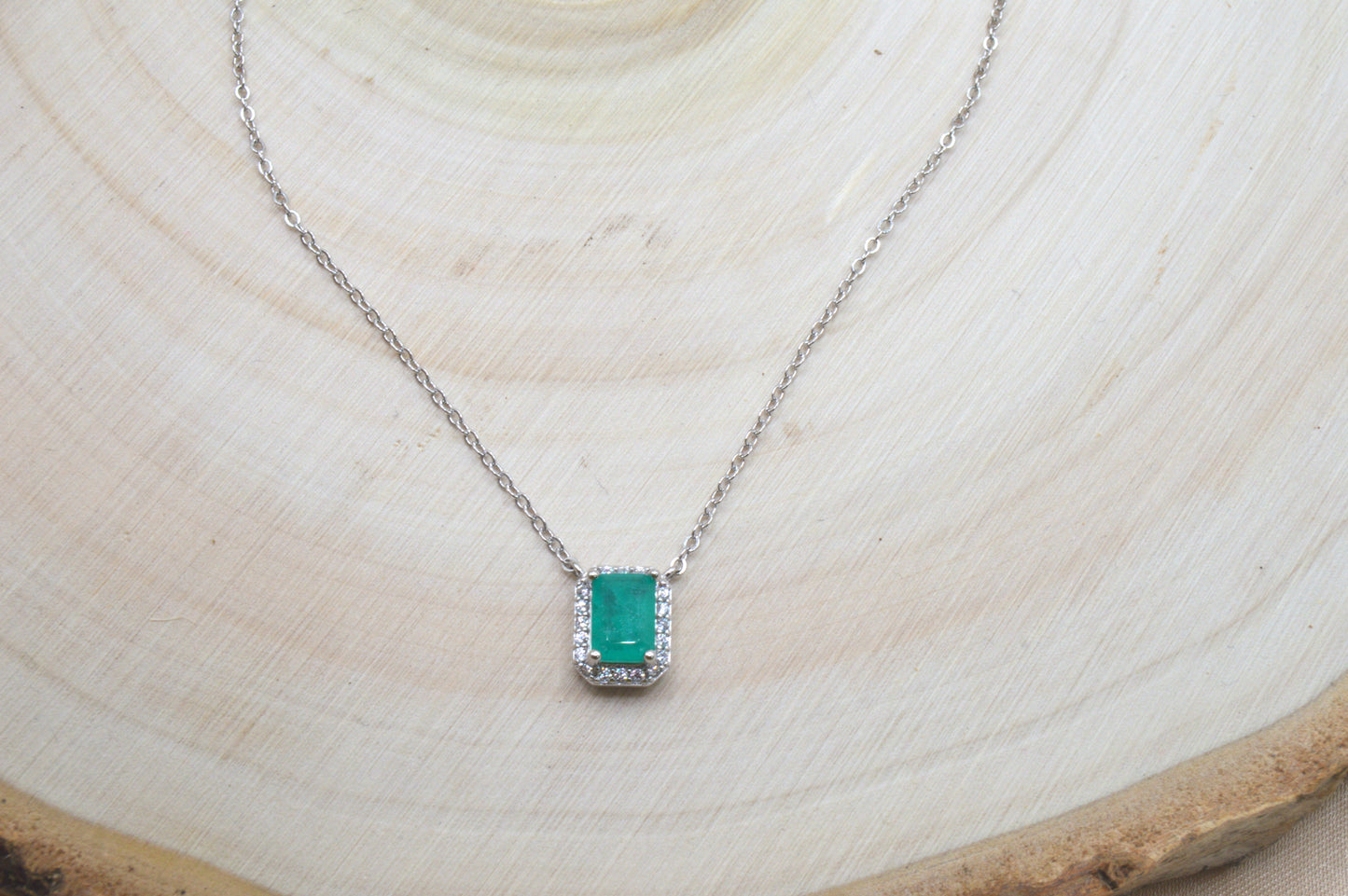 Cz Green Necklace