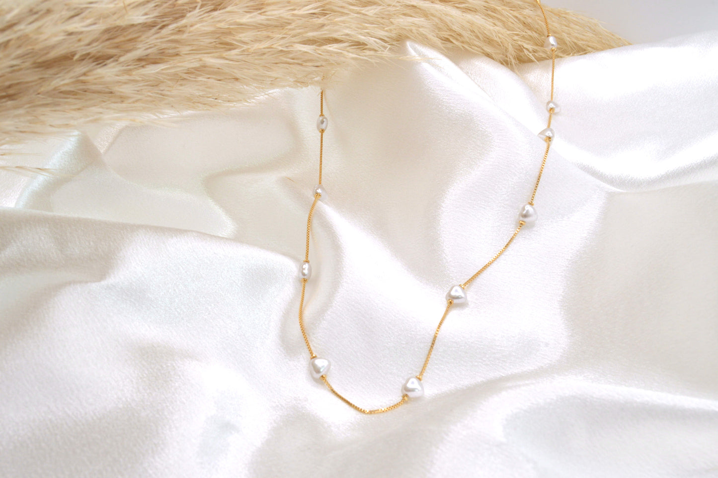 Hearts Pearls Necklace