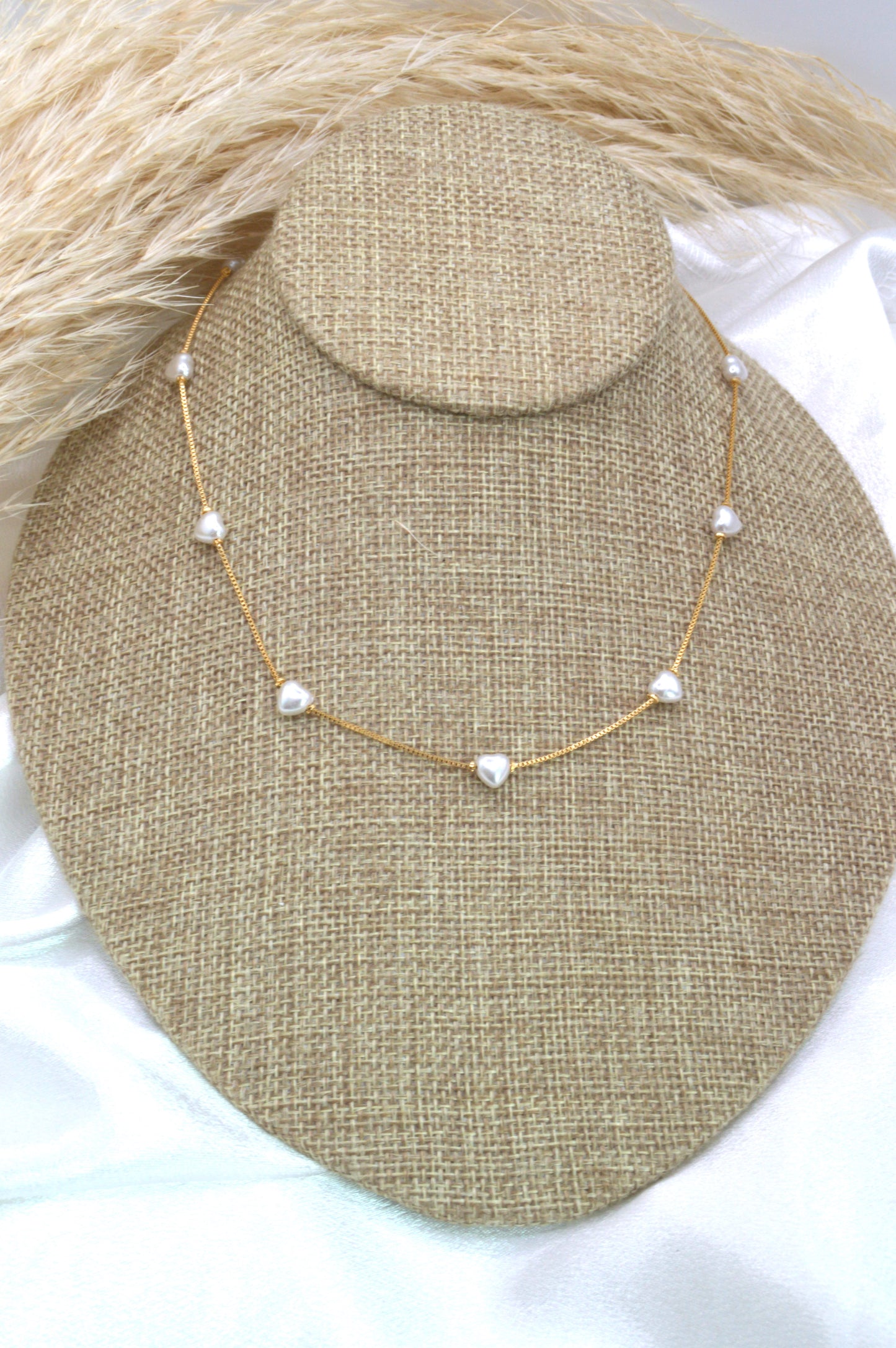 Hearts Pearls Necklace