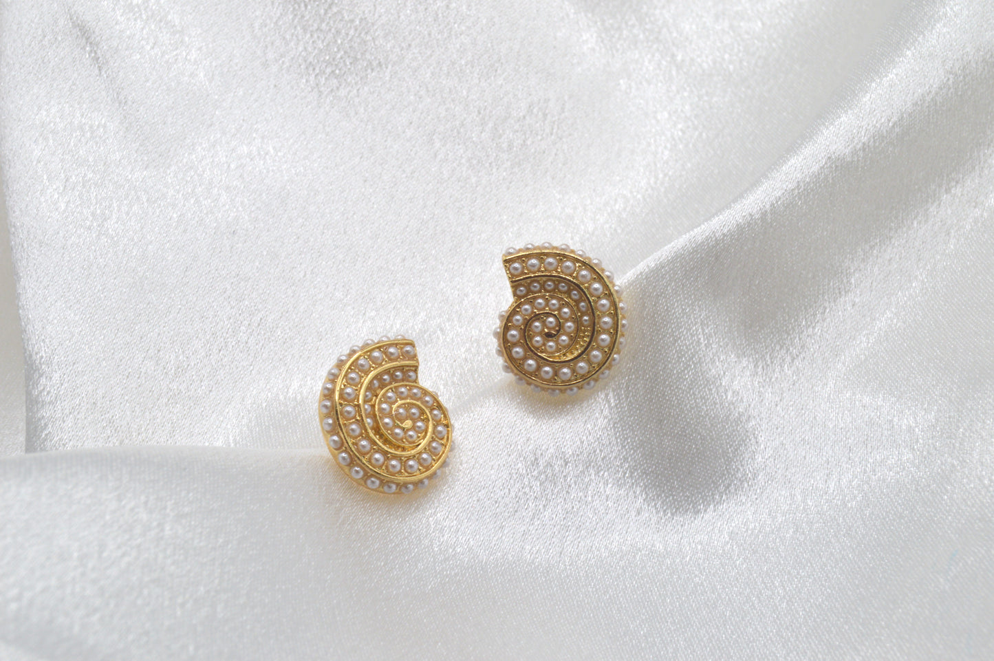 Vintage Pearl Nautilus Studs