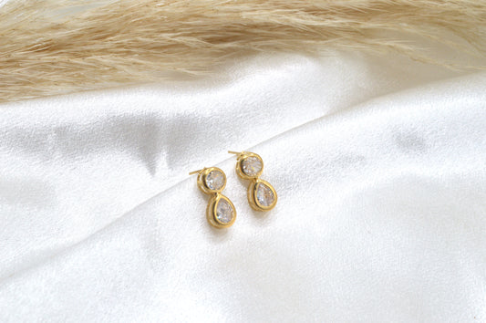 CZ Teardrop Stud