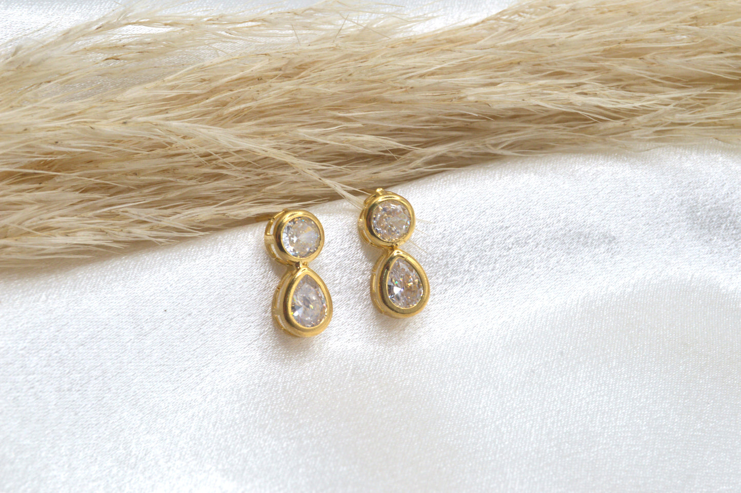 CZ Teardrop Stud