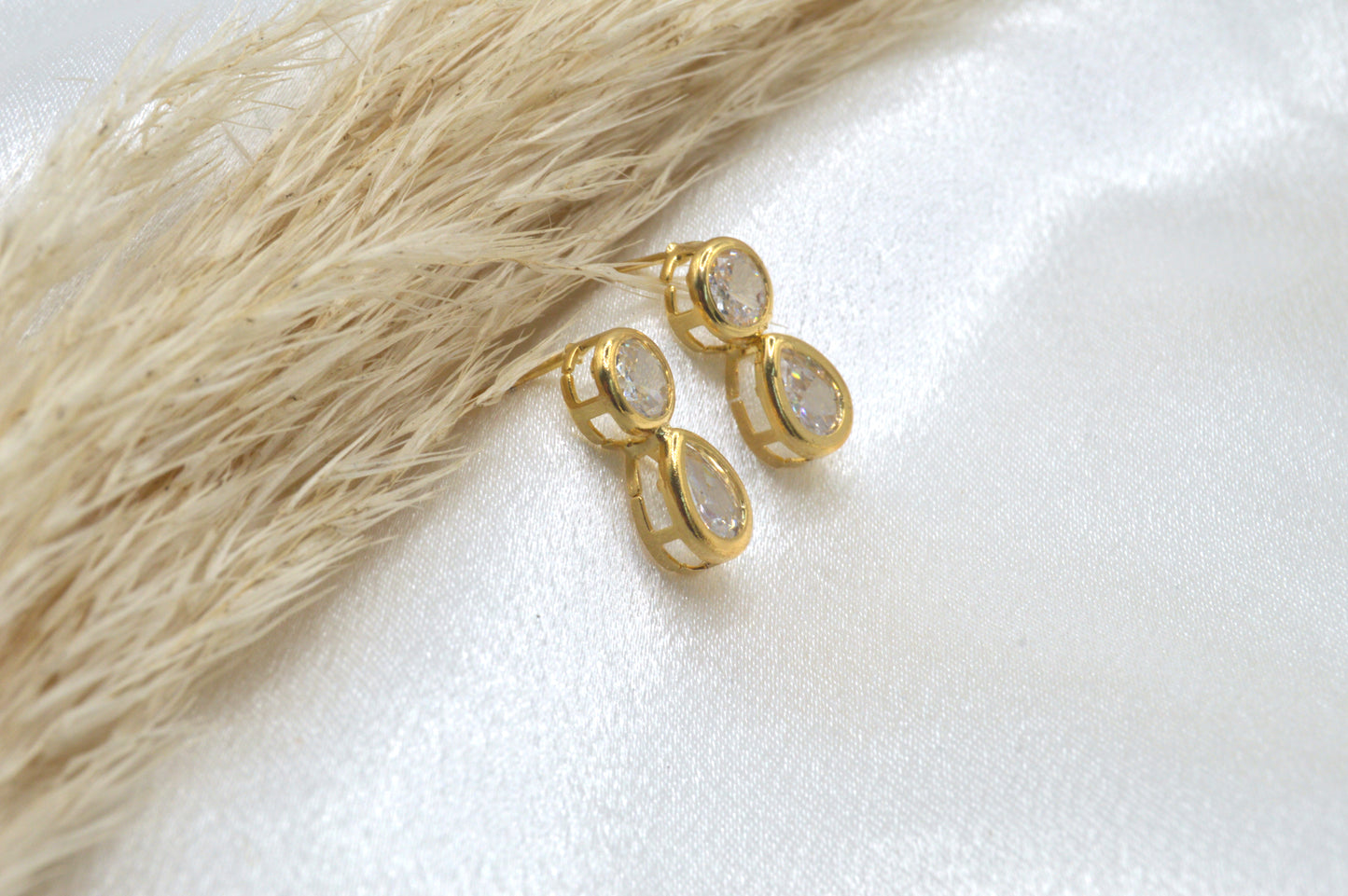 CZ Teardrop Stud