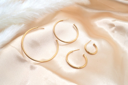 Thin Open Hoops