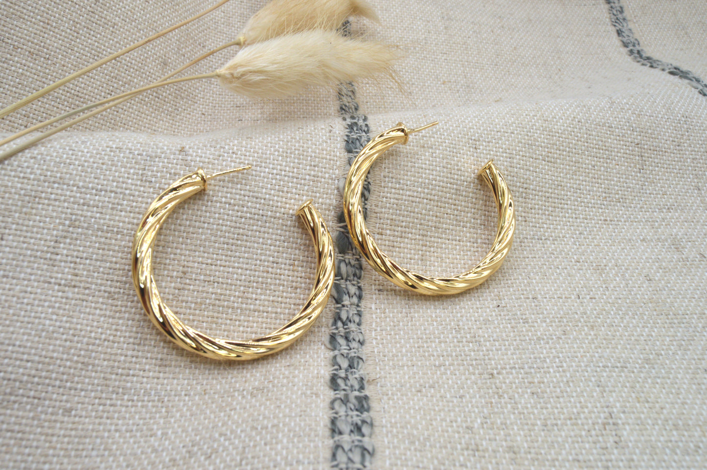 Twisted Open Hoops