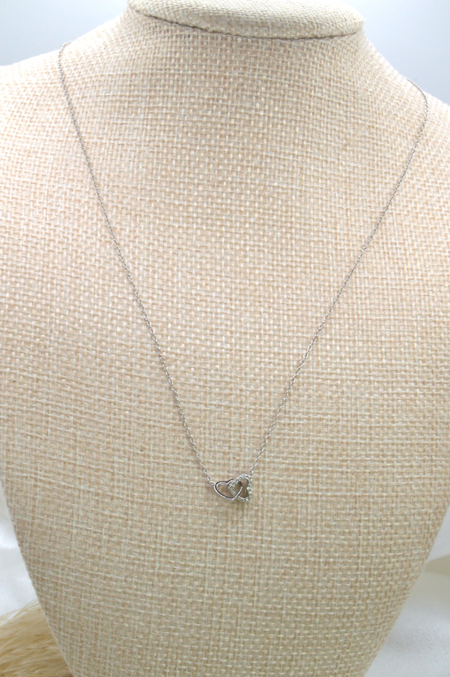 Interlocking Heart Cz Necklace